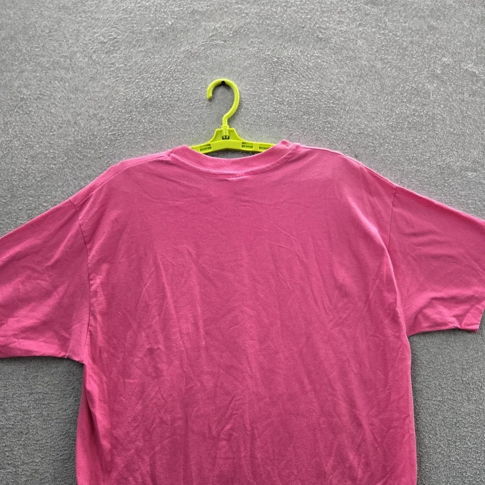 VINTAGE Morning Bunny Men Shirt XL Pink I Love My Job 90s USA Single Stich